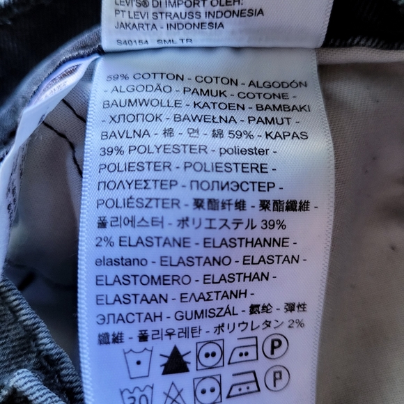 Levi's 511 Slim Cut Off Shorts Men's W36 Black - Picture 6 of 7